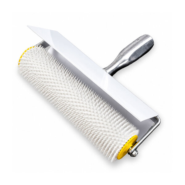 Entlüftungsroller / Stachelwalze mit Spritzschutz 25 cm oder 50 cm breite