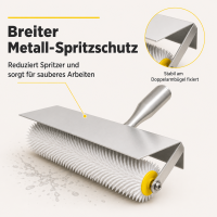 Entlüftungsroller / Stachelwalze mit Spritzschutz 25 cm oder 50 cm breite