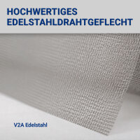 Edelstahl-Fliegengitter V2A – verschiedene Größen wählbar