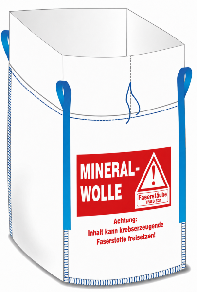 Big Bag 90 x 90 x 110 mit Warndruck Mineralwolle