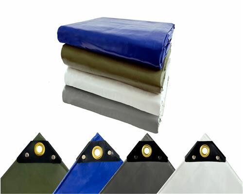 PVC-Abdeckplane ca. 650 g/mm², Farben grün, weiß, blau, grau verschiedene Größen