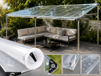 PVC Plane Transparent, Randverstärkt, geöst , verschiedene Größen