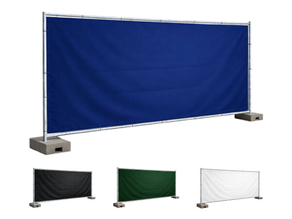 3,41 x 1,76 m, Bauzaunplane / Sichtschutzplane, Farbe BLAU