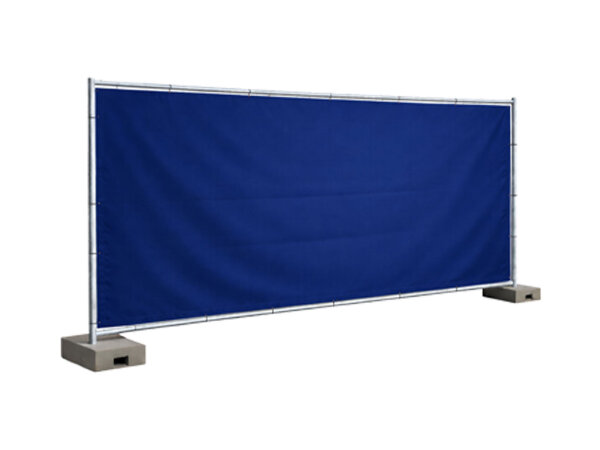 3,41 x 1,76 m, Bauzaunplane / Sichtschutzplane, Farbe BLAU