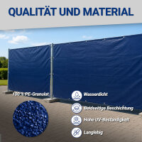3,41 x 1,76 m, Bauzaunplane / Sichtschutzplane, geöst Farbe: GRÜN