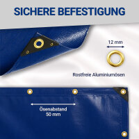 3,41 x 1,76 m, Bauzaunplane / Sichtschutzplane, Farbe: SCHWARZ