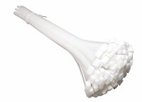 300 x 4,8 mm, Kabelbinder Industriequalität, Farbe: WEISS, 100 Stück