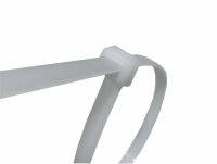370 x 7,6 mm, Kabelbinder Industriequalität, Farbe: WEISS, 100 Stück