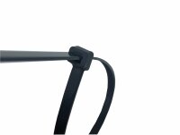 370 x 7,6 mm, Kabelbinder Industriequalität, Farbe: SCHWARZ, 100 Stück