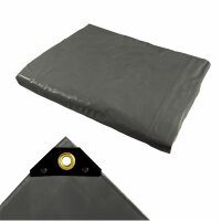 PVC-Abdeckplane ca. 650 g/m², Farbe: Grau, 2 x 3 m