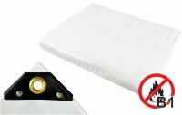 PVC-Abdeckplane ca. 650 g/m², schwer entflammbar B1, Farbe: Weiß