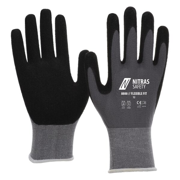 Schutzhandschuhe Nitras FLEXIBLE FIT 8800, (12 Stück), Größe 10