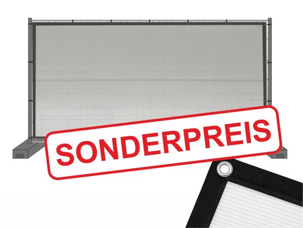 Bauzaun Gewebe / Netz - rundum Geöst -  Aktionsware mit abweichender Größe